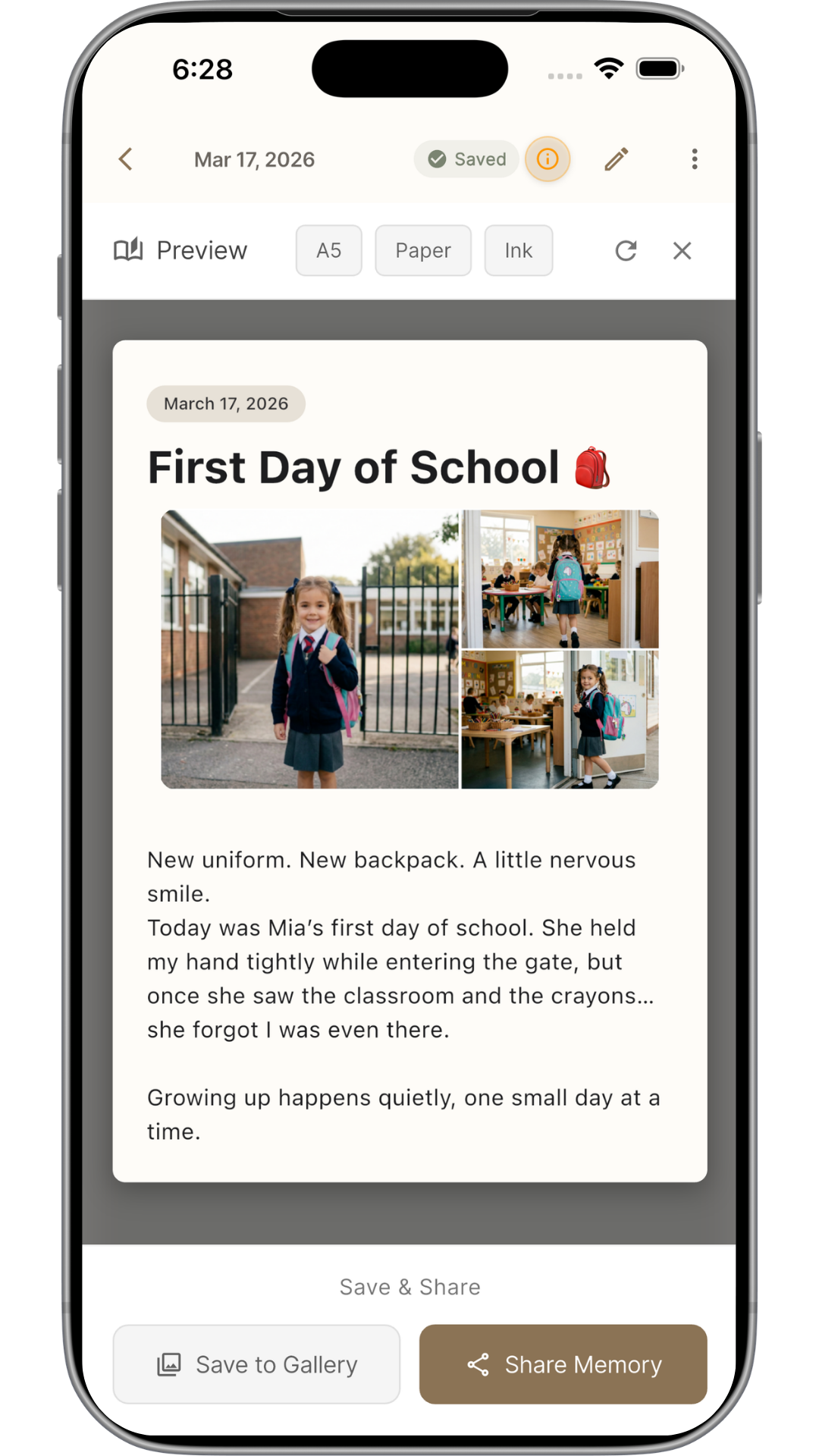 WYSIWYG preview screen